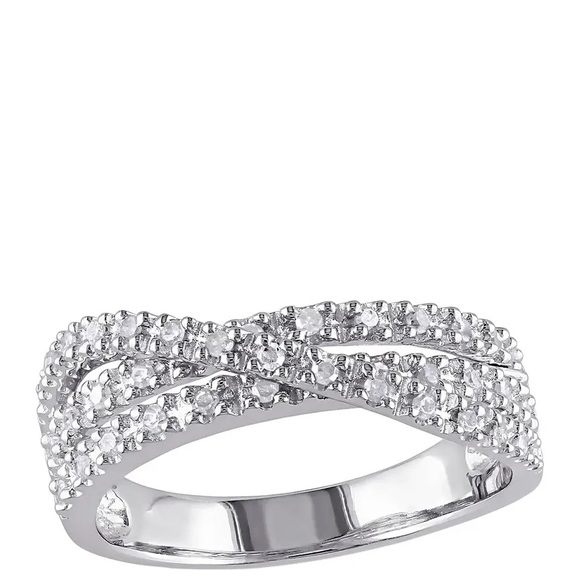 Delmar
Sterling Silver Multi Twist Pave Diamond Ri - Picture 2 of 5